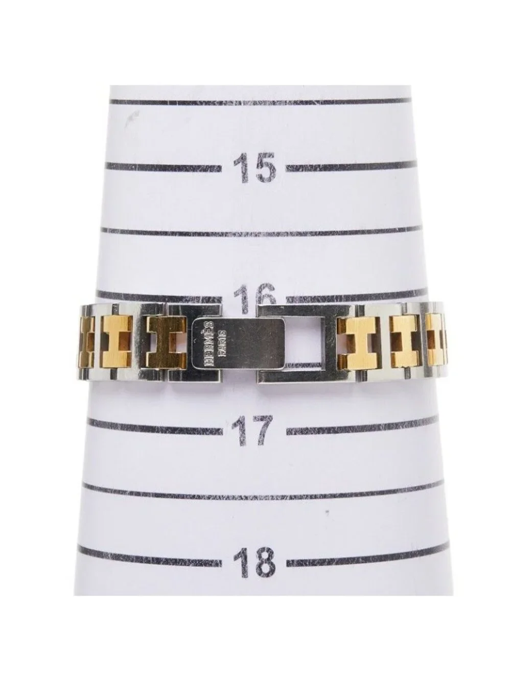 Hermes Clipper Watch Beige Gold Silver Stainless Steel